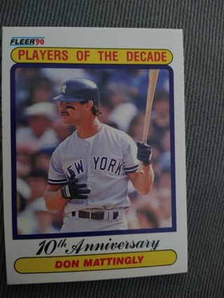 Don Mattingly Yankees 90 Fleer