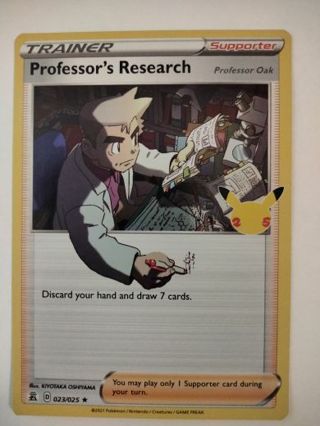 Professor's research 023/025 rare holo nm pokemon