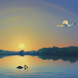 Listia Digital Collectible: Swans in lake