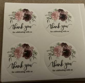 Thank You for Celebrating With Us Stickers (Pack of 80)