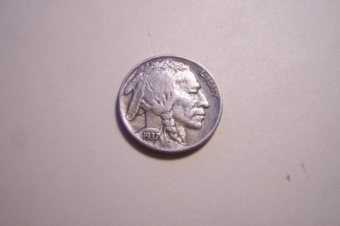 1937-S Indian Head Buffalo Nickel - Sharp Details!