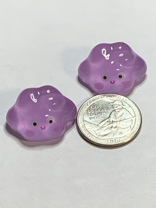 CLOUDS~#18~PURPLE~SET OF 2 CLOUDS~GLOW IN THE DARK~FREE SHIPPING!