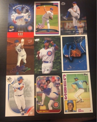 9 Chicago Cubs baseball cards 