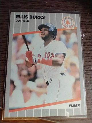 Ellis Burks 89 Fleer Red Sox