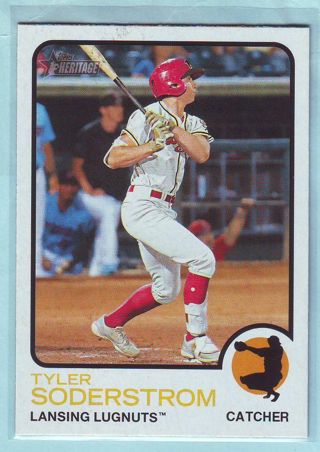 2022 Topps Minor League Heritage Tyler Soderstrom Baseball Card # 171 A's