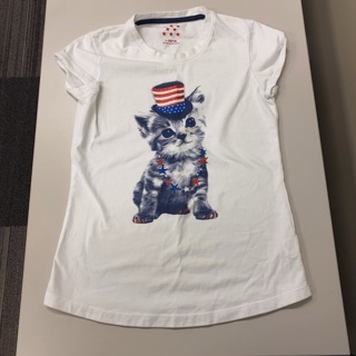 Girls Size 10-12 T-Shirt Kitten Theme 