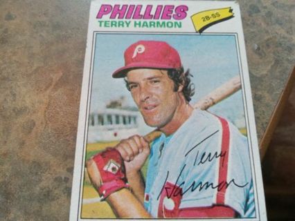 1977 TOPPS TERRY HARMON PHILADELPHIA PHILLIES BASEBALL CARD# 388