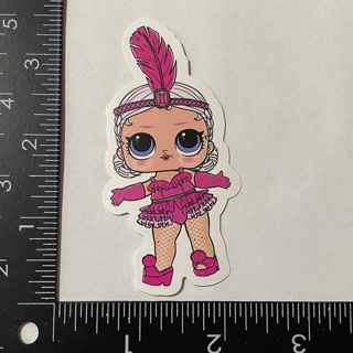 Lol doll pink feather dress cutie large sticker decal NEW 