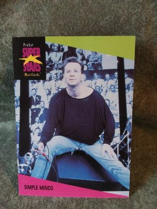 Pro Set Super Star Music Trading Card Simple Minds