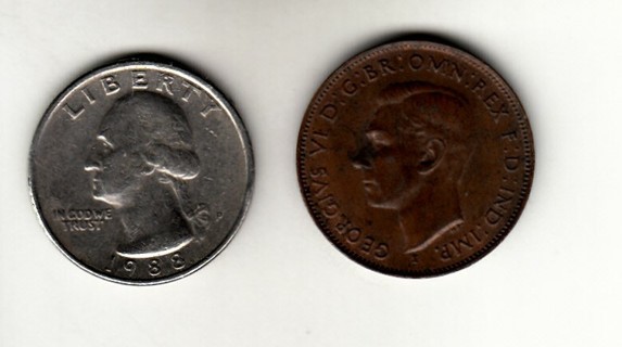 WWII Australia Half Penny 1943 Coin