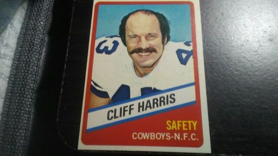 RARE ORIGINAL 1976 TOPPS WONDER BREAD ALL STAR SERIES CLIFF HARRIS DALLAS COWBOYS FOOTBALL CARD# 21