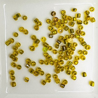 Green Yellow Iridescent 2mm Seed Beads