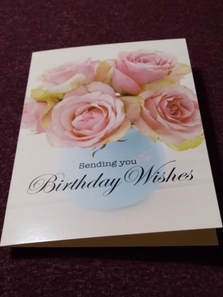 Birthday Card - Pink Roses