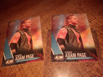 Two card lot aew wrestling Adam hangman page 