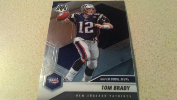 2021 PANINI MOSAIC SUPER BOWL MVP TOM BRADY NEW ENGLAND PATRIOTS FOOTBALL CARD# 281