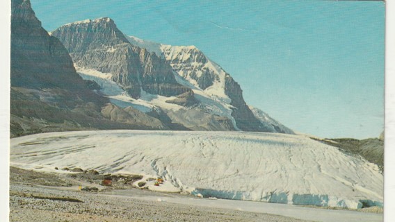 Vintage Used Postcard: A: 1966 Athabasca Glacier, Columbia Ice Fields, Alberta, Canada