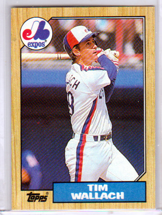 Tim Wallach, 1987 Topps Card #55, Montreal Expos, HOFr, L3)