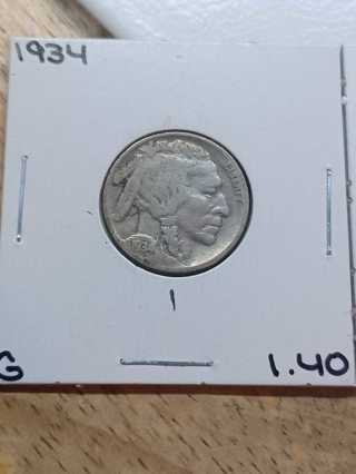 1934 Buffalo Nickel! 34.1