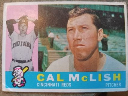 1960 T.C.G. CAL McLISH CINCINNATI REDS BASEBALL CARD# 110