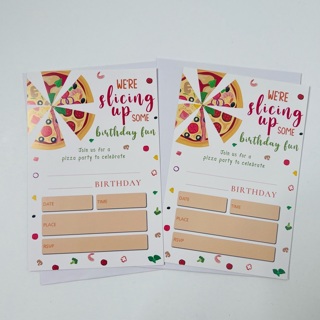 Pizza Party Invitations Invites Birthday 