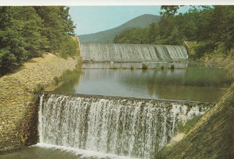 Vintage Unused Postcard: p: Spillway at Douthat State Park, Clifton Forge, VA