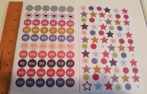 2 Sheets Scrapbooking/Planner Stickers