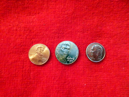 2022-D Lincoln Cent,Nickel,Dime coins