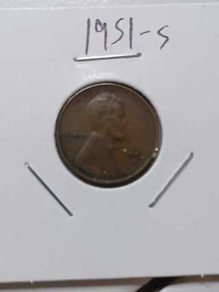 1951-S Lincoln Wheat Penny! 43