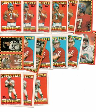 (16) 1988 Topps Stickers John Elway Joe Montana Dan Marino