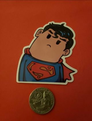 DC Comics Tilted Head Superman Vinyl Decal Laptop Skateboard Scrapbook