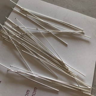 30 Silvertone Headpins 3" for Crafts or Jewelry Making, Free Mail