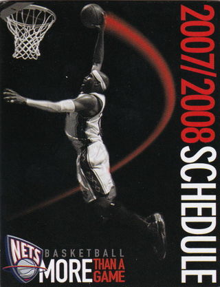 2007-08 NEW JERSEY NETS BASKETBALL POCKET SCHEDULE