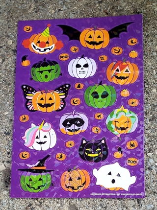 HALLOWEEN SPARKLE GLOSSY STICKERS STYLE 14