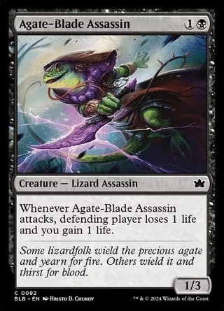 Foil Agate-Blade Assassin, MTG, Bloomburrow, Magic the Gathering, 82