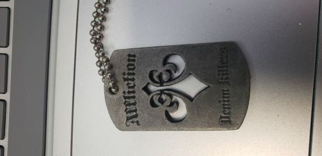 Affliction Dog tag necklace charm