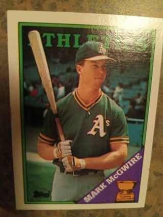 1988 TOPPS ALL STAR ROOKIE MARK MCGWIRE OAKLAND ATHLETICS BASEBALL CARD# 580