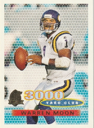 1996 Topps #373 Warren Moon 3000 Yard Club - Minnesota Vikings