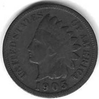 1905 Indian Head Penny U.S. One Cent Coin