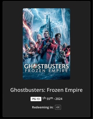 Ghostbusters Frozen Empire 4K Code - Flash Sale