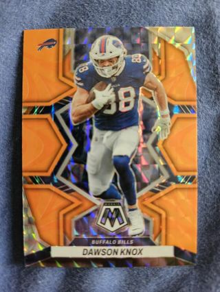 2022 Panini Mosaic Reactive Orange Dawson Knox