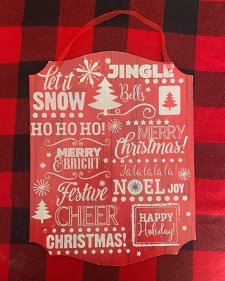 Christmas Holiday Wall Decor Sign