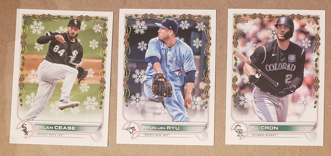 2022 Topps Holiday 3 different Cards - Cease Cron Ryu