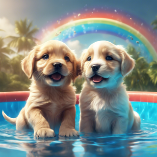 Listia Digital Collectible: Puppies In A Pool