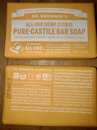 2 Baes DR BRONNERS All-One Hemp Citrus Soap