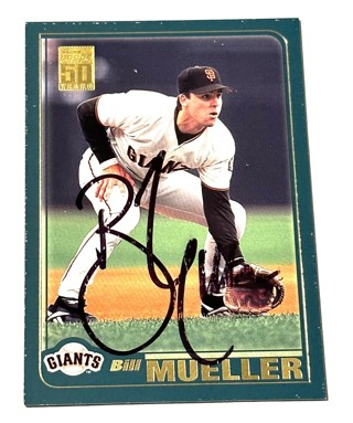 Autographed -BILL MUELLER 2001 TOPPS BASEBALL CARD # 85-Giants