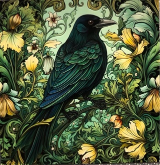 Beautiful Blackbird - 4 x 4” MAGNET - GIN ONLY