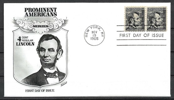 1965 Sc1282 Abraham Lincoln FDC