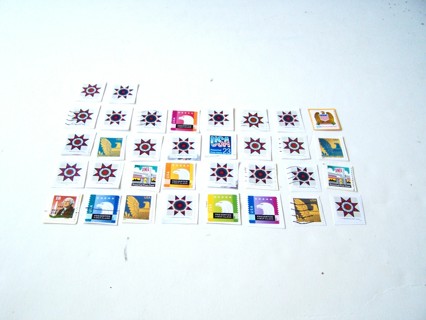 United States Presorted Standard Postage Stamps Set of 42 Still on Paper