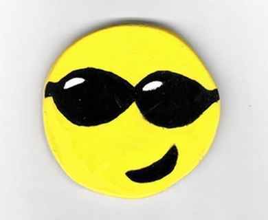 new wooden smiley face magnet