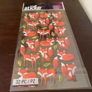 Sticko dimensional fox stickers 